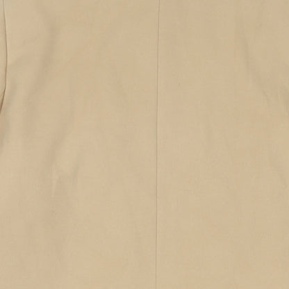 Classic Womens Beige Overcoat Coat Size 20 Buckle