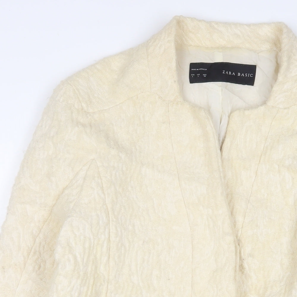 Womens UK Size L Zara Beige Jacket