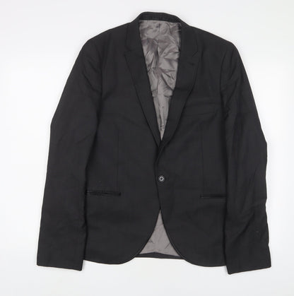 Mens UK Size 40 Topman Regular Grey Suit Jacket