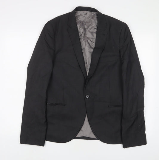 Mens UK Size 40 Topman Regular Grey Suit Jacket