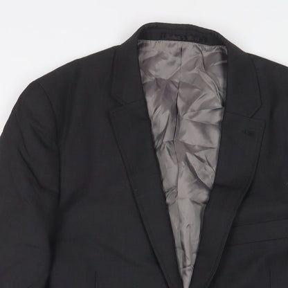 Mens UK Size 40 Topman Regular Grey Suit Jacket