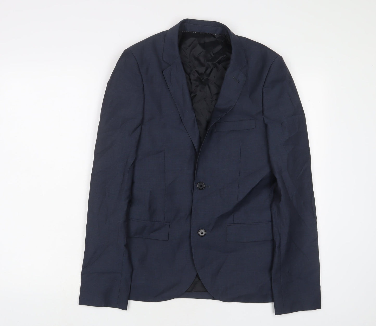 Mens UK Size 34 Topman Regular Blue Suit Jacket