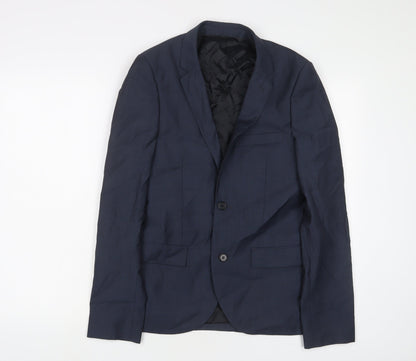 Mens UK Size 34 Topman Regular Blue Suit Jacket