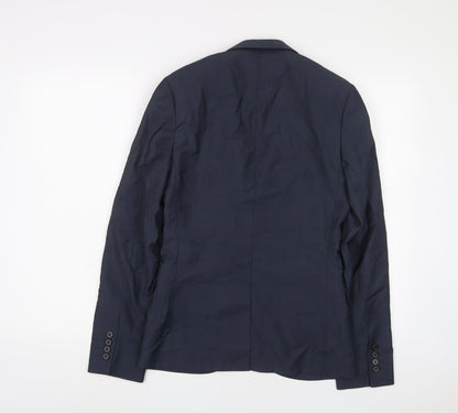 Mens UK Size 34 Topman Regular Blue Suit Jacket