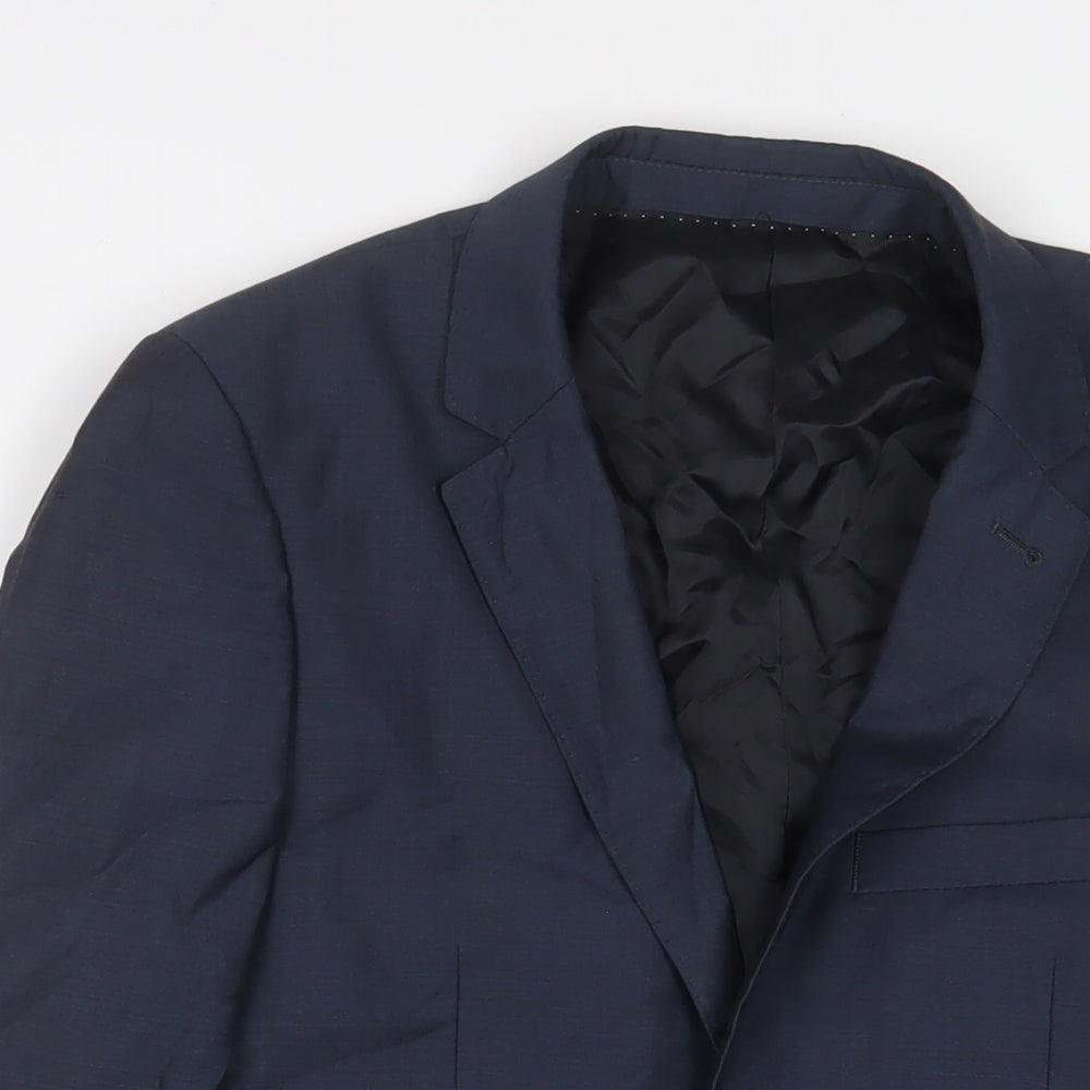 Mens UK Size 34 Topman Regular Blue Suit Jacket