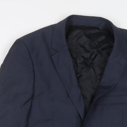 Mens UK Size 34 Topman Regular Blue Suit Jacket