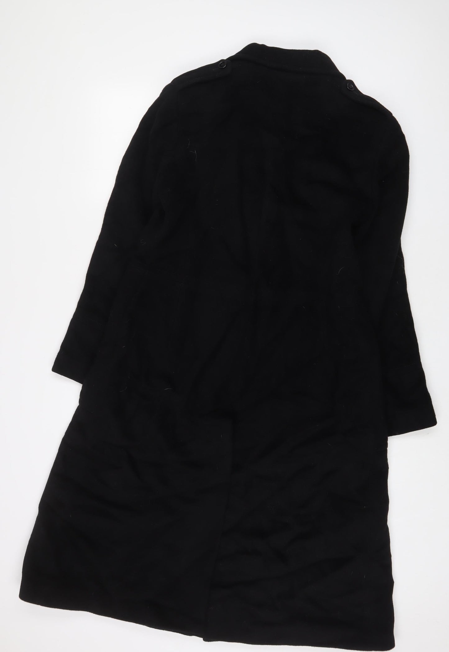 Autograph Womens Black Overcoat Coat Size 14 Button - Zip Pockets