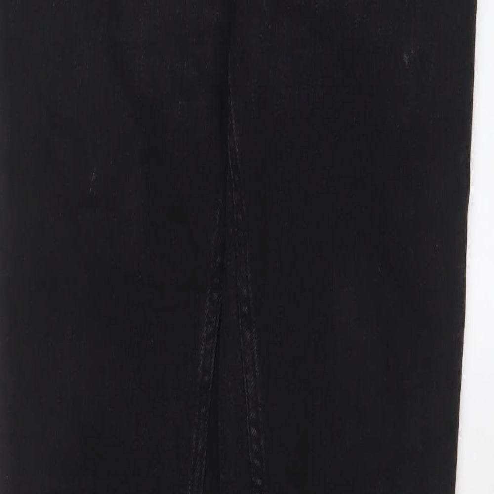 NEXT Womens Black Cotton Skinny Jeans Size 10 L29 in Regular Zip
