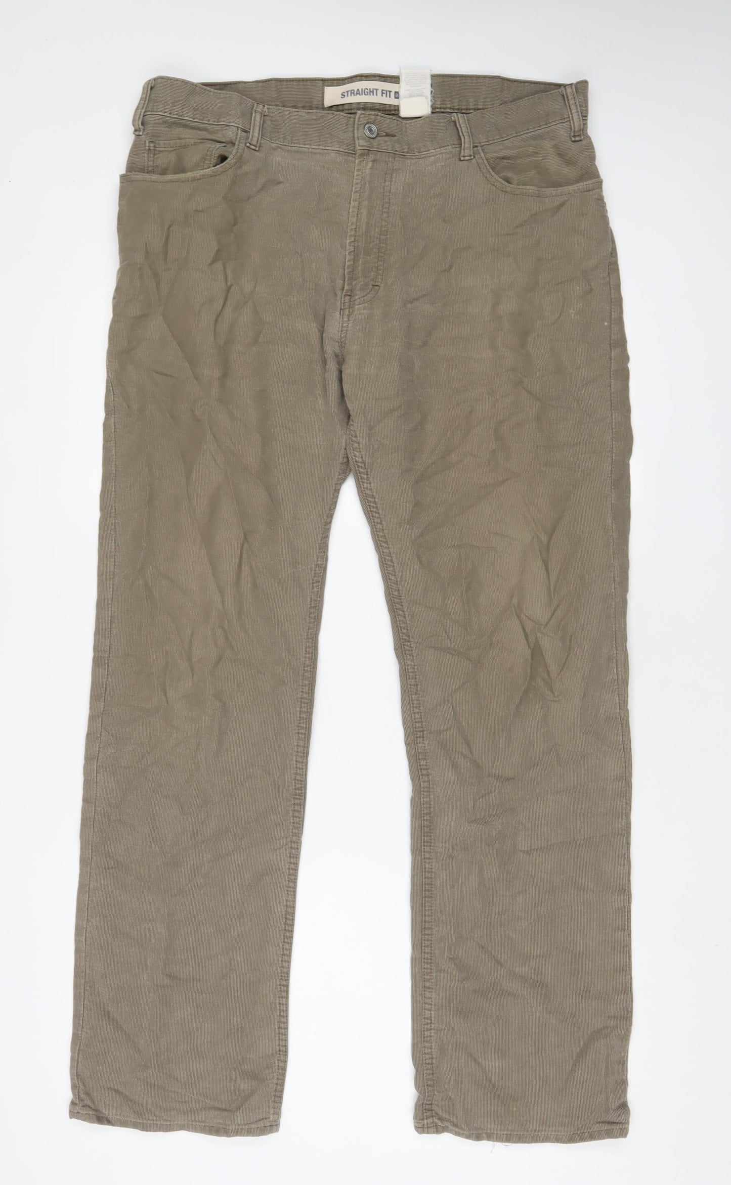 Gap Mens Beige Cotton Straight Jeans Size 36 in L32 in Regular Zip