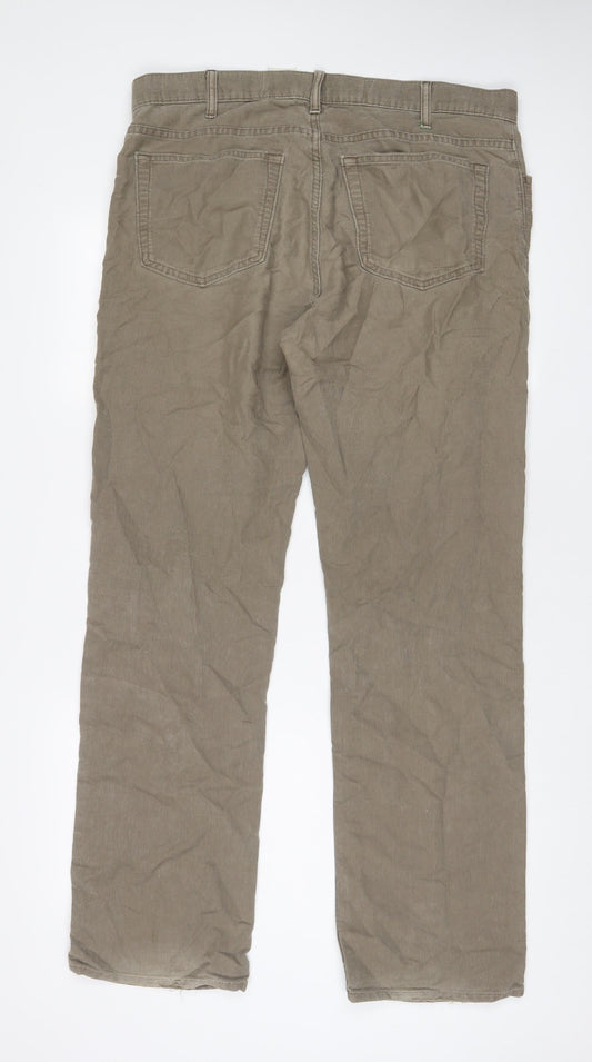 Gap Mens Beige Cotton Straight Jeans Size 36 in L32 in Regular Zip