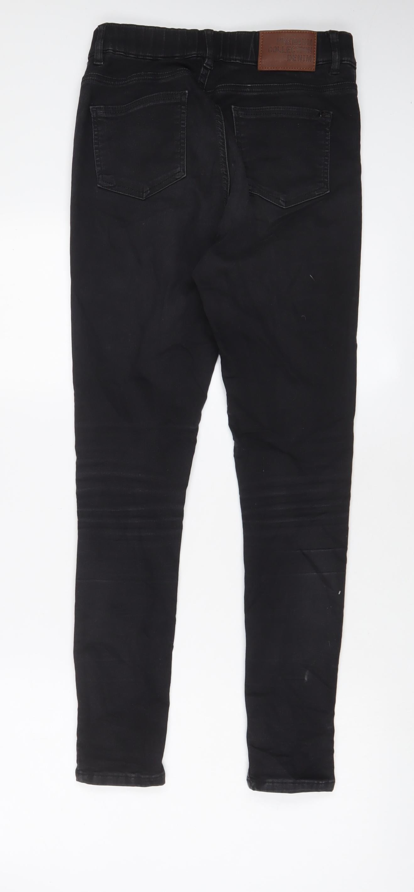 George Womens Black Cotton Skinny Jeans Size 10 L29 in Regular Zip