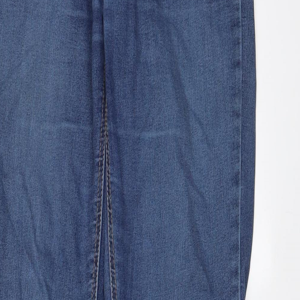 Zara Womens Blue Cotton Skinny Jeans Size 10 L28 in Regular Zip