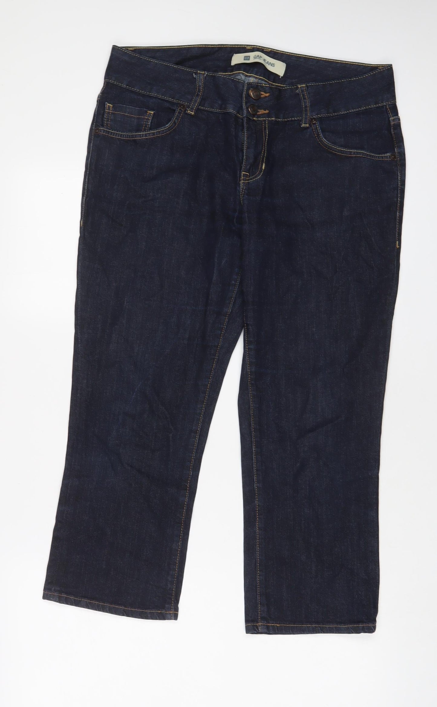 Mens UK Size 34 in Gap Regular Fit Cropped Blue Jeans