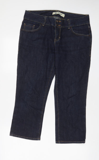 Mens UK Size 34 in Gap Regular Fit Cropped Blue Jeans