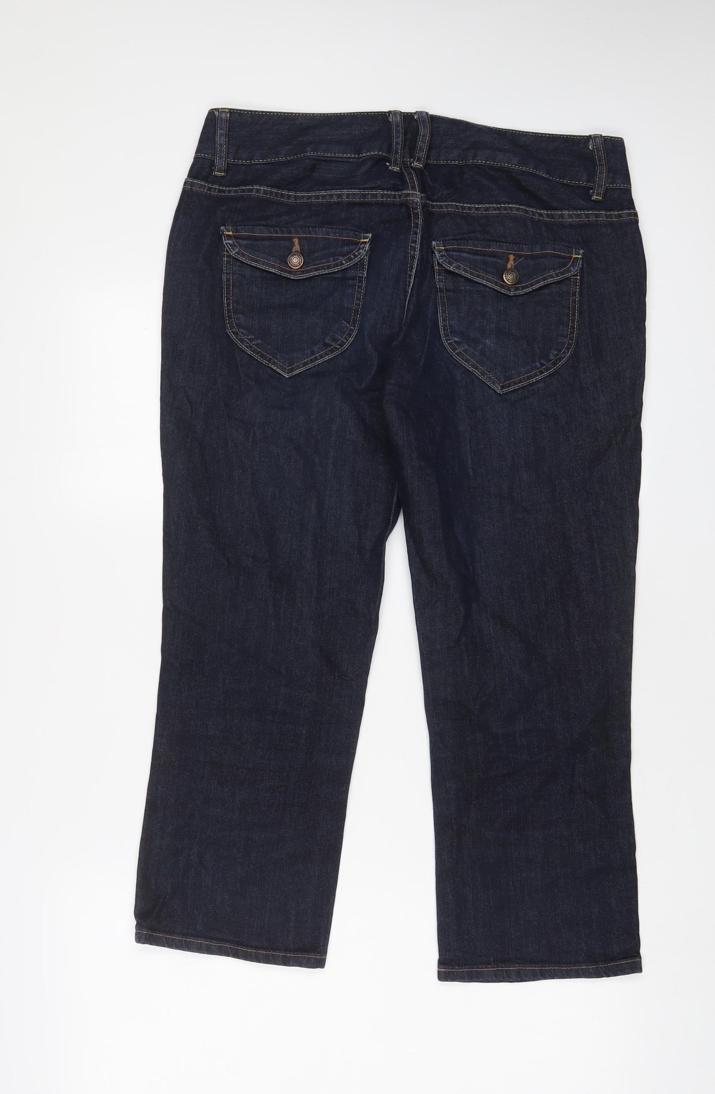 Mens UK Size 34 in Gap Regular Fit Cropped Blue Jeans