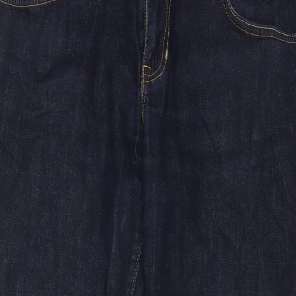 Mens UK Size 34 in Gap Regular Fit Cropped Blue Jeans