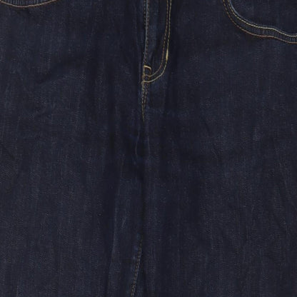 Mens UK Size 34 in Gap Regular Fit Cropped Blue Jeans