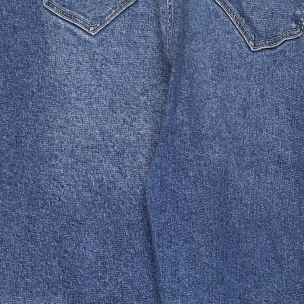 George Womens Blue Cotton Straight Jeans Size 18 L30 in Regular