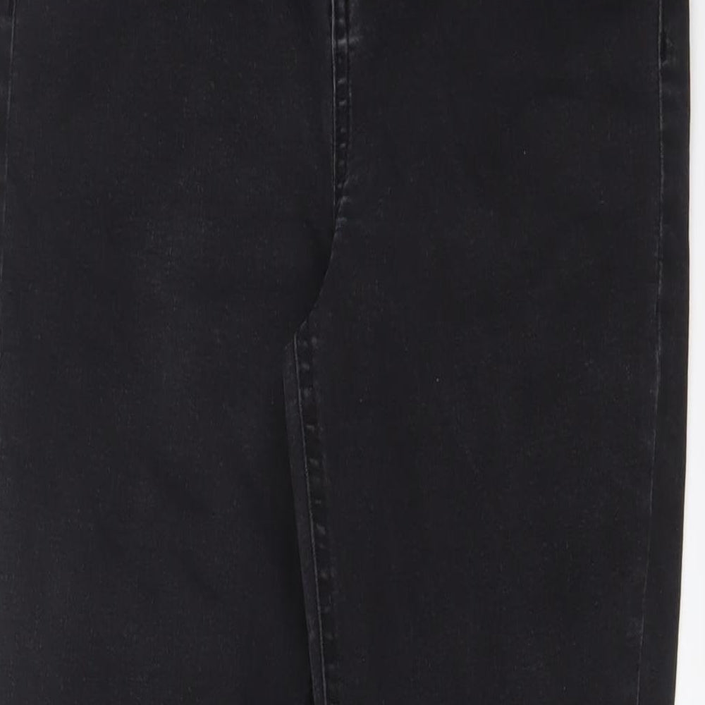 Denim & Co. Womens Grey Cotton Skinny Jeans Size 14 L28 in Regular Zip