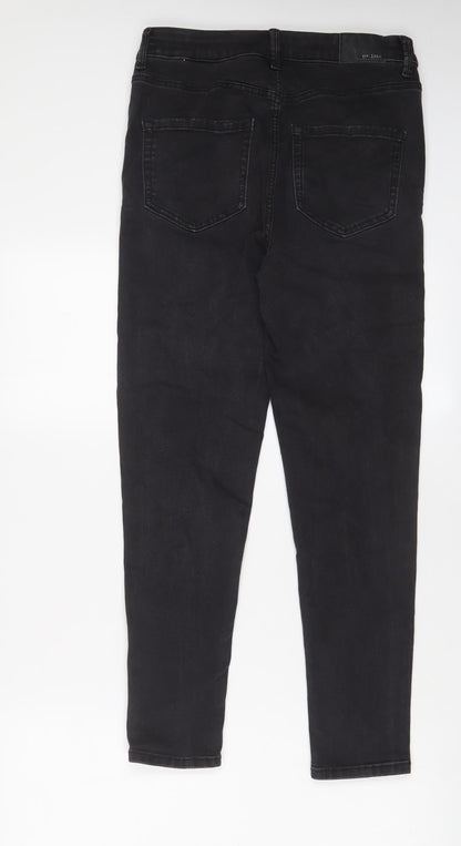 NEXT Womens Grey Cotton Skinny Jeans Size 10 L27 in Regular Zip