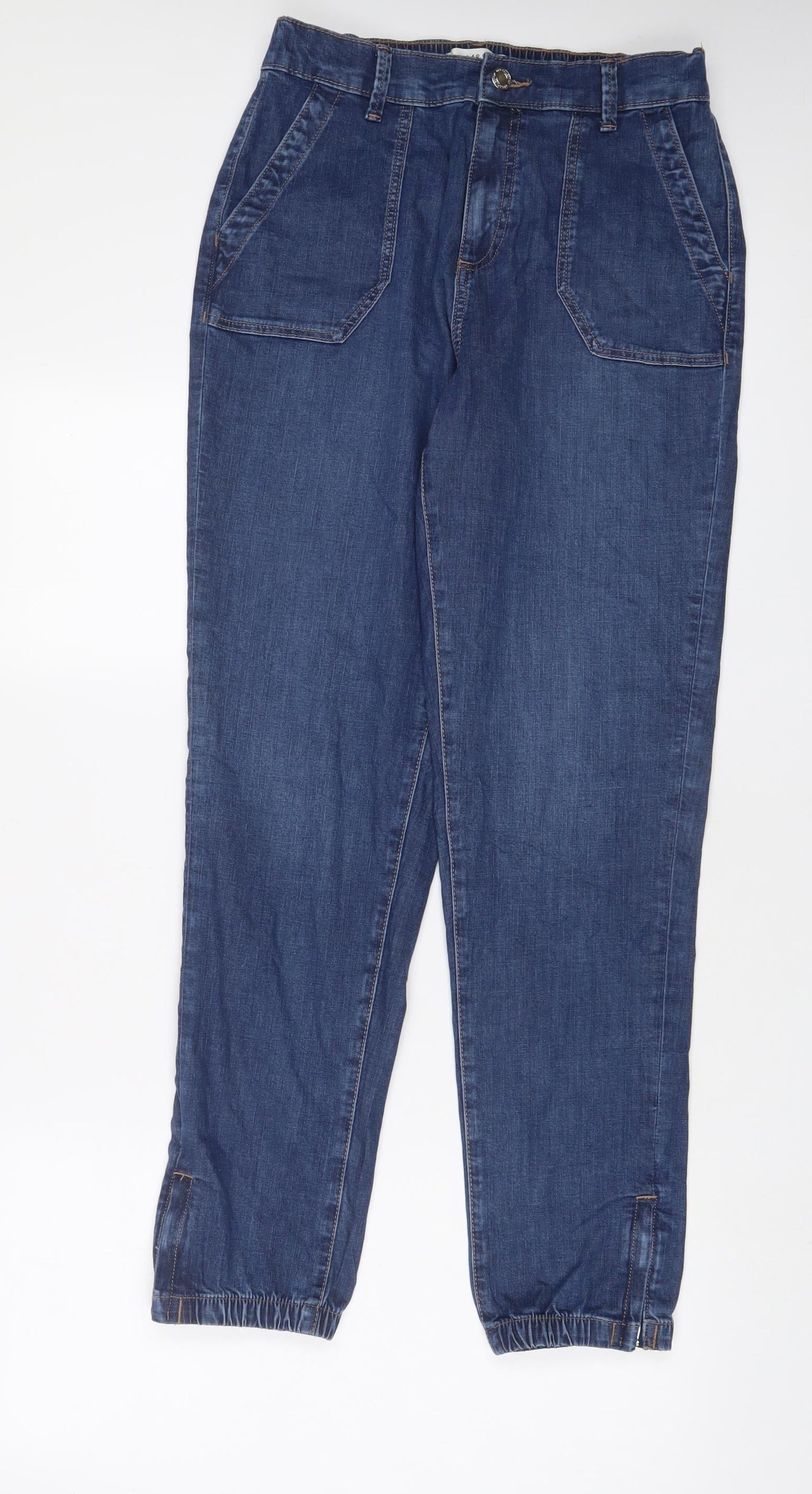 Womens UK Size 10 Marks and Spencer Regular Fit Tapered Blue Jeans