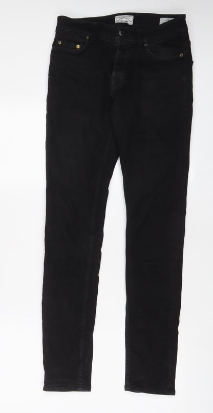 Mens UK Size 28 in ONLY & SONS Regular Fit Skinny Black Jeans