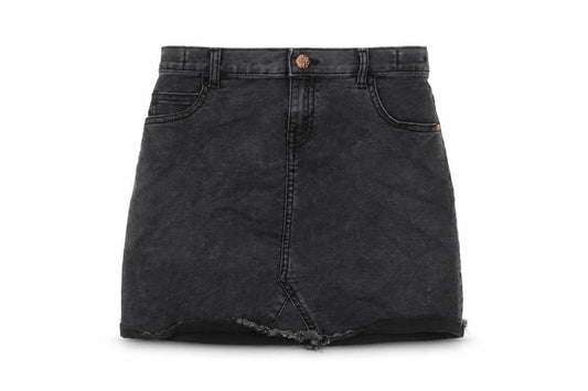 Nutmeg Girls Grey Cotton A-Line Skirt Size 10-11 Years Regular Zip