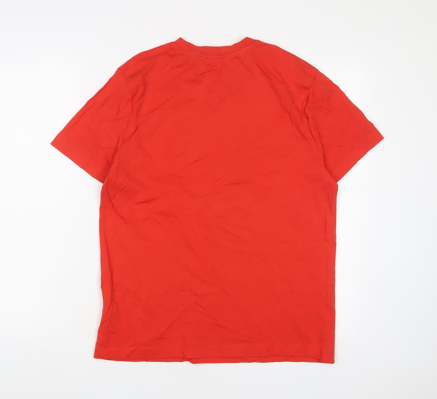 The flash Mens Red Cotton T-Shirt Size L Crew Neck