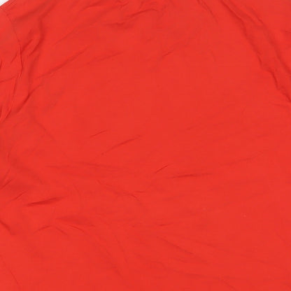 The flash Mens Red Cotton T-Shirt Size L Crew Neck