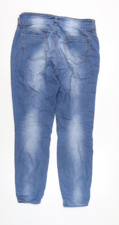 Hering Jeans Womens Blue Cotton Blend Straight Jeans Size 32 in L29 in Regular Zip