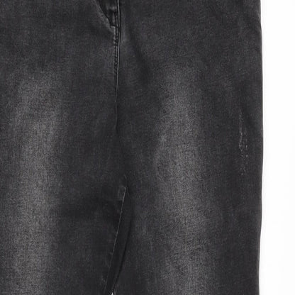 Womens UK Size 18 Denim Regular Fit Tapered Grey Jeans