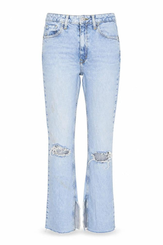 Womens UK Size 10 Zara Regular Fit Bootcut Blue Jeans