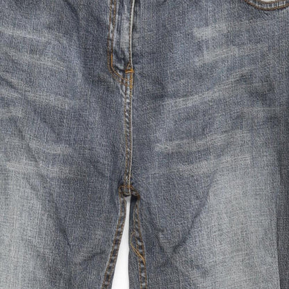 Denim & Co. Mens Blue Cotton Blend Straight Jeans Size 38 in L26 in Regular Zip