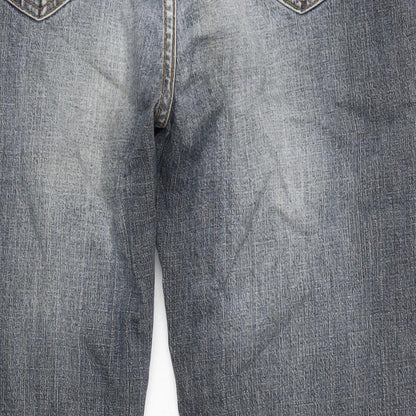 Denim & Co. Mens Blue Cotton Blend Straight Jeans Size 38 in L26 in Regular Zip