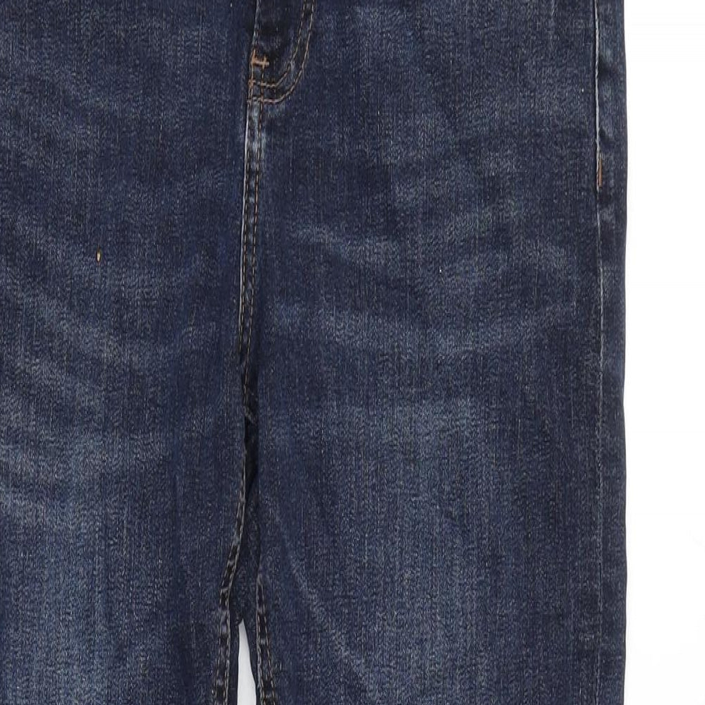 Reserve Denim Womens Blue Cotton Blend Tapered Jeans Size 12 L30 in Regular Zip - Raw Hem