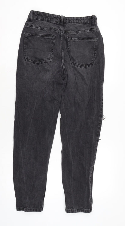 Denim & Co. Womens Green Cotton Straight Jeans Size 8 L27 in Regular Zip