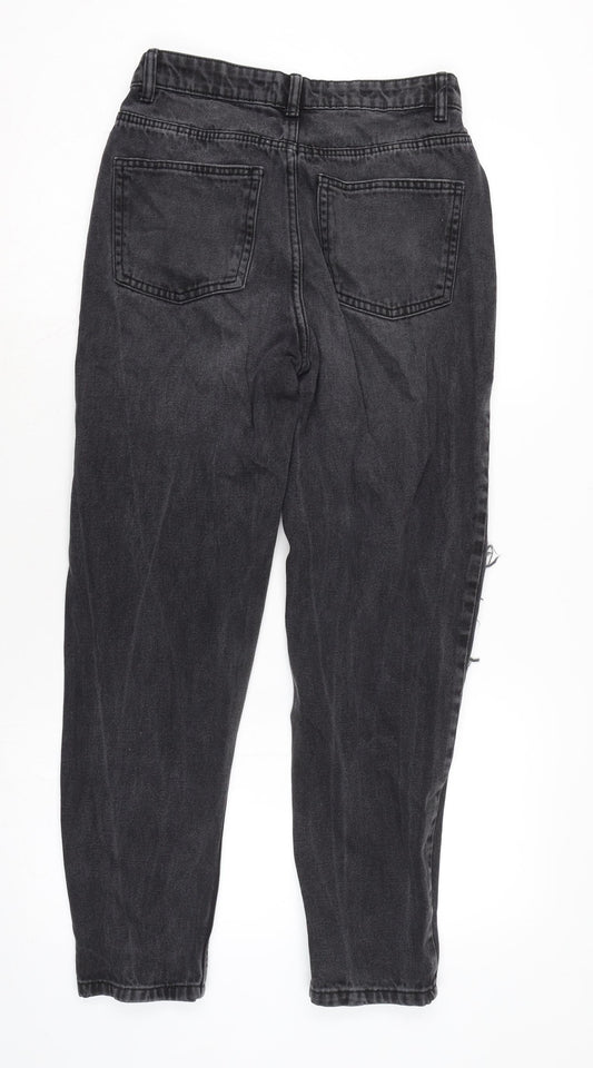 Denim & Co. Womens Green Cotton Straight Jeans Size 8 L27 in Regular Zip