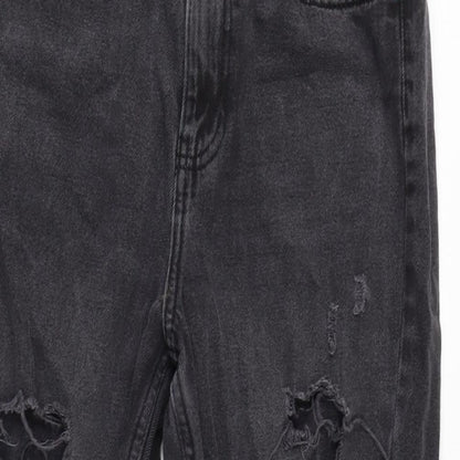 Denim & Co. Womens Green Cotton Straight Jeans Size 8 L27 in Regular Zip