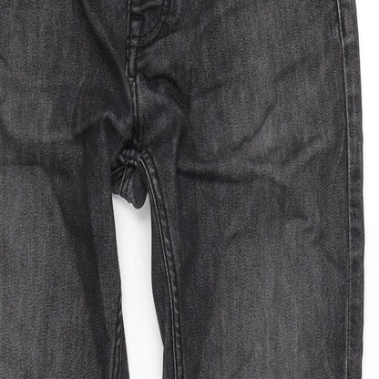 Denim & Co. Mens Grey Cotton Blend Skinny Jeans Size 32 in L32 in Regular Button