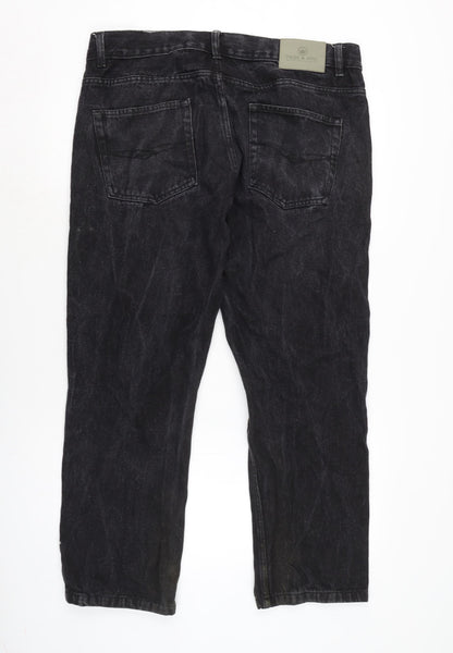 Mens UK Size 38 in Pride & soul Regular Fit Straight Grey Jeans