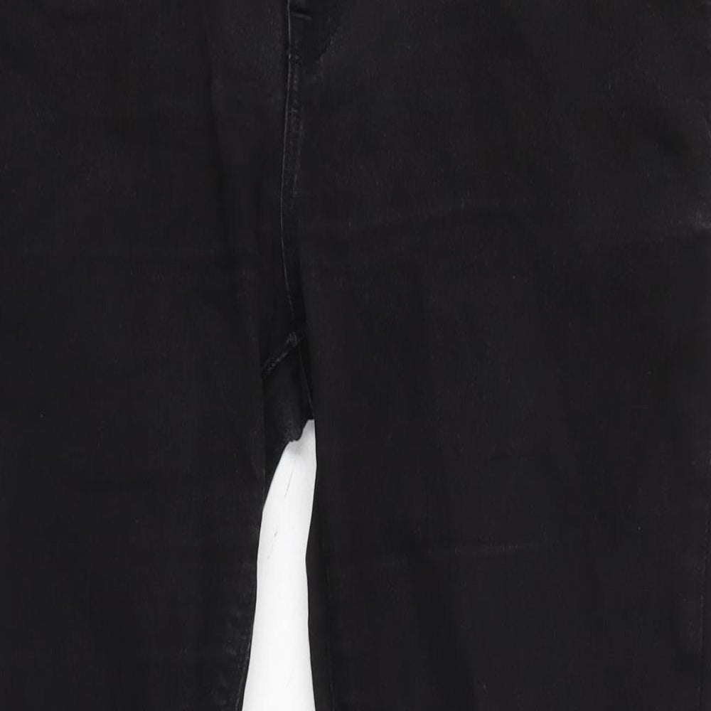 ASOS Mens Black Cotton Blend Straight Jeans Size 38 in L32 in Regular Zip