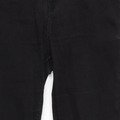 ASOS Mens Black Cotton Blend Straight Jeans Size 38 in L32 in Regular Zip