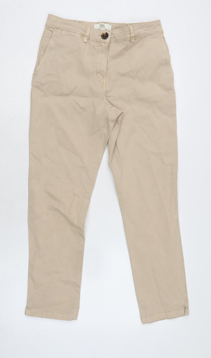 Womens UK Size 8 H&M Regular Fit Tapered Beige Jeans