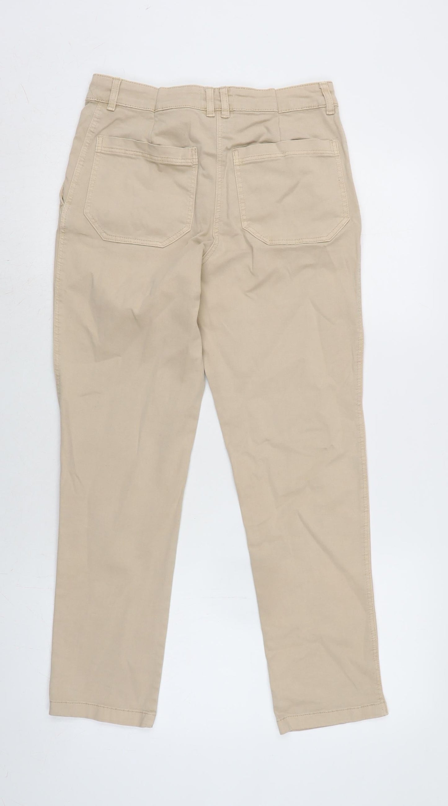 Womens UK Size 8 H&M Regular Fit Tapered Beige Jeans
