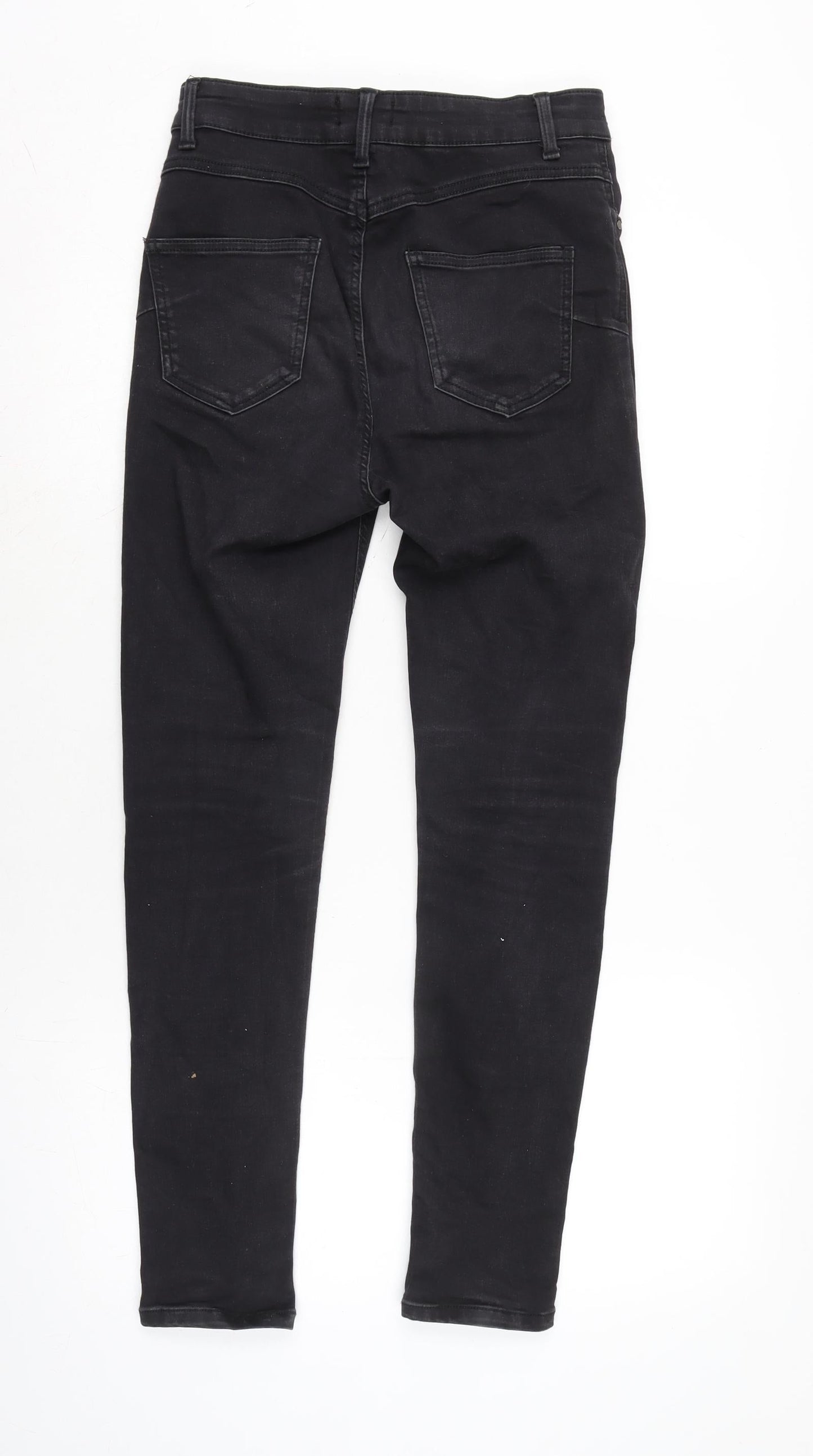 Golddigga Womens Grey Cotton Blend Skinny Jeans Size 10 L28 in Regular Zip