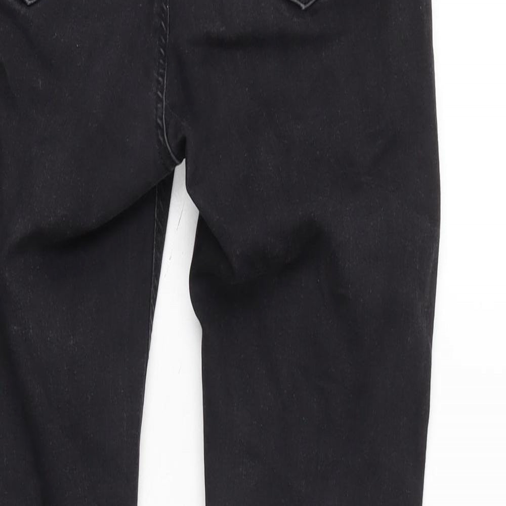 Golddigga Womens Grey Cotton Blend Skinny Jeans Size 10 L28 in Regular Zip