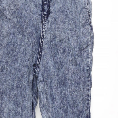 Denim & Co. Womens Blue Cotton Blend Skinny Jeans Size 14 L28 in Regular Zip