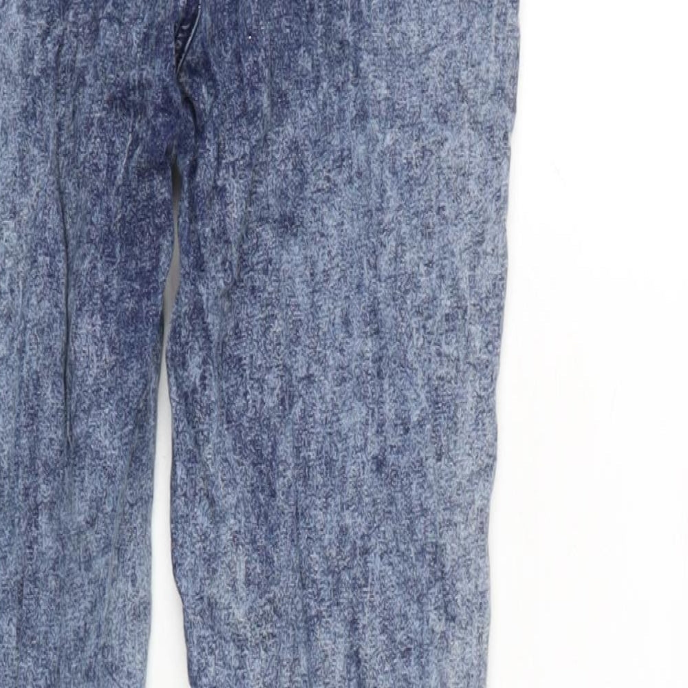 Denim & Co. Womens Blue Cotton Blend Skinny Jeans Size 14 L28 in Regular Zip