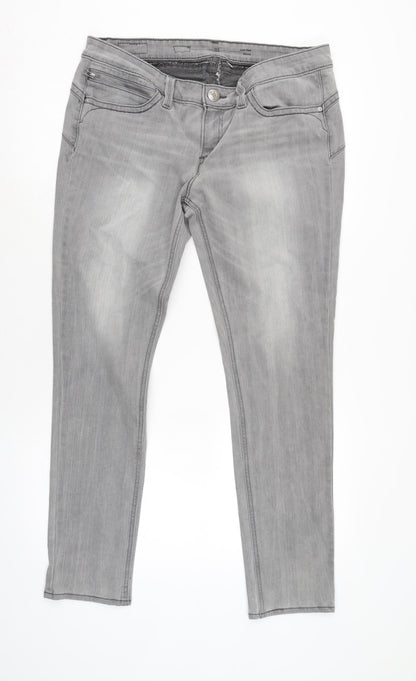 Levi's Womens Grey Cotton Blend Skinny Jeans Size 33 in L30 in Regular Zip