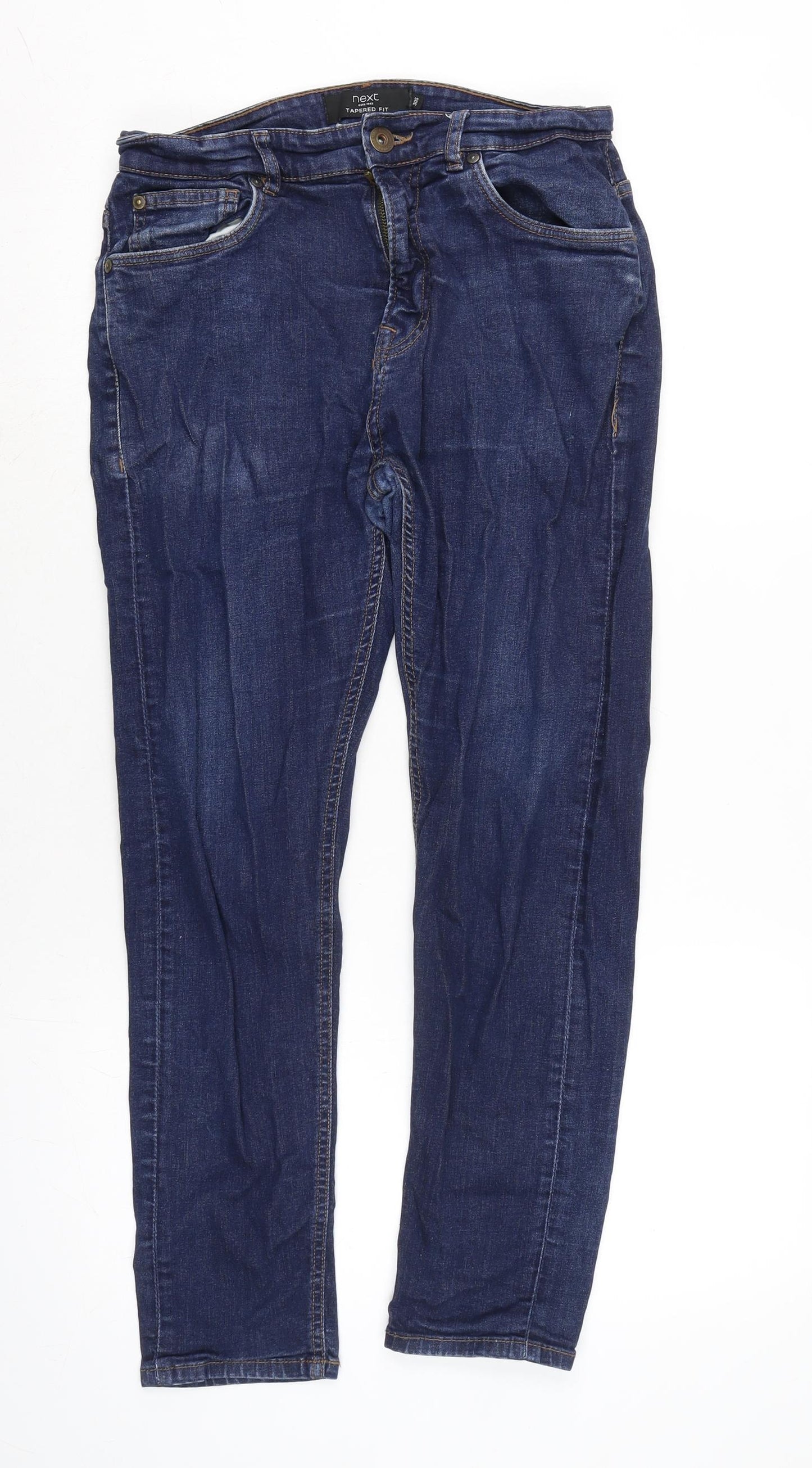 Mens UK Size 28 in NEXT Regular Fit Tapered Blue Jeans